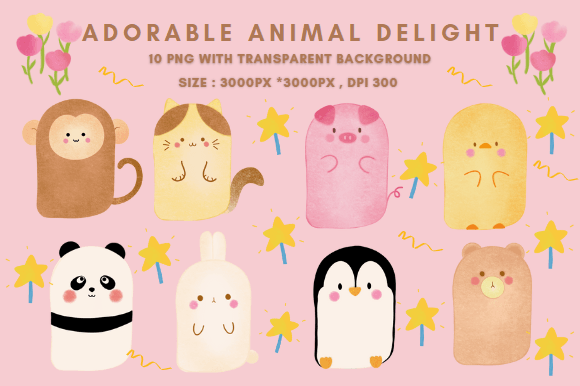 Adorable Animal Delight PNG: Whimsy for Your Projects