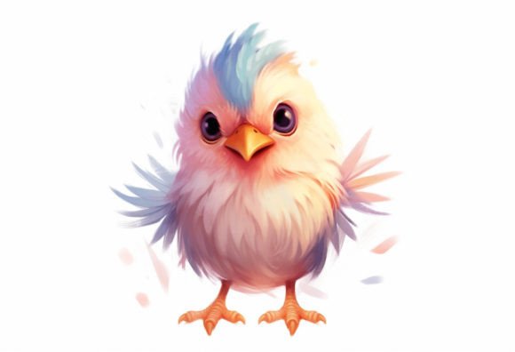 Adorable Sparrow Kawaii Animal Art for Your Projects