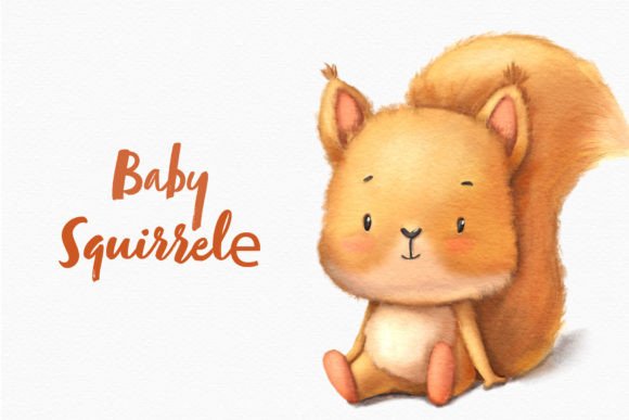 Adorable Squirrel Baby Clipart: Design Magic in a PNG