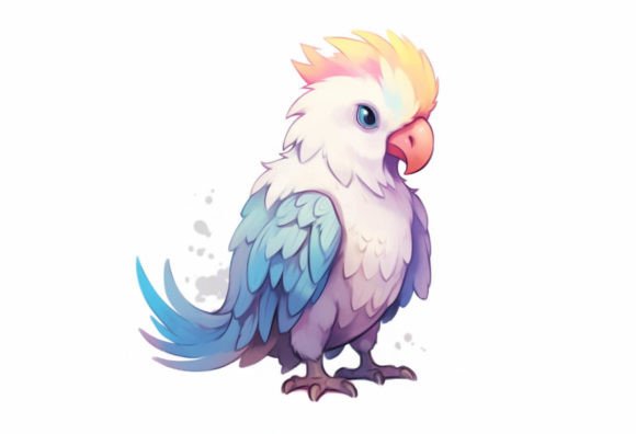 Charming Cockatoo Kawaii Animal: A Designer's Delight