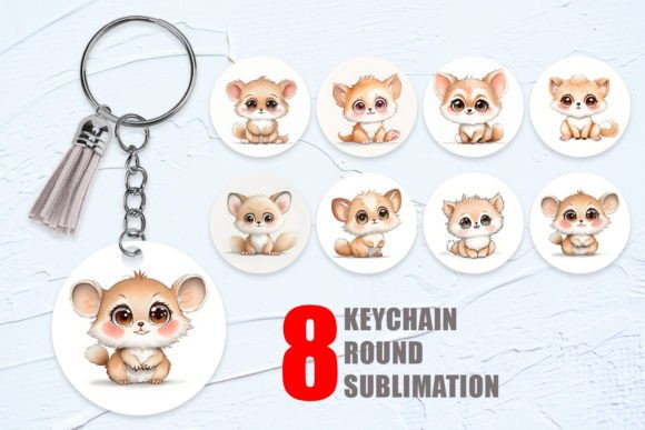 Cute Animal Farm Keychain: Whimsical Design for Crafters