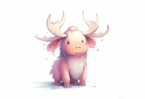 The Unmistakable Appeal of Kawaii Moose Digital Wall Art