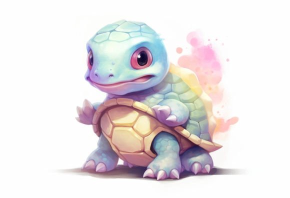 Turtle Kawaii Animal: A Digital Asset for Joyful Design